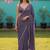 Purple Zari lace border Satin Saree with blouse 