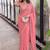 Pink Embroidered Organza Designer Saree with blouse 