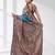 sky blue and grey kantha stitch handwoven saree