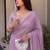 Lavender Embroidered Organza Designer Saree with blouse