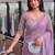Lavender Embroidered Organza Designer Saree with blouse