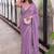 Lavender Embroidered Organza Designer Saree with blouse
