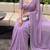 Lavender Embroidered Organza Designer Saree with blouse