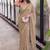 Beige Embroidered Organza Designer Saree with blouse 