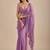 Lavender Embellished Sequinned Chiffon Designer Saree with blouse 
