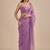 Lavender Embellished Sequinned Chiffon Designer Saree with blouse 
