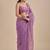 Lavender Embellished Sequinned Chiffon Designer Saree with blouse 