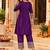 Women's stylish embroidered purple kurta pant with dupatta for festive look
