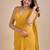 Yellow Embellished Zari Chiffon Saree with blouse 