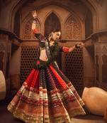 Red Black Navratri Lehenga Choli With Dupatta