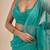 Teal Blue Embellished Sequinned Chiffon Heavy Work Saree wtih blouse 
