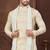 Lemon kurta pajama set with zari embroidery & fancy buttons