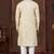 Lemon kurta pajama set with zari embroidery & fancy buttons