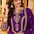 Women's stylish embroidered purple kurta pant with dupatta