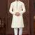 Cream plain kurta pajama set with subtle work
