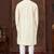 Cream plain kurta pajama set with subtle work