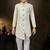 cream full computer star work havy indowestern sherwani set