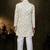 cream full computer star work havy indowestern sherwani set