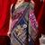 avani pure kalamkari kora saree hand embroidery