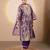 Purple embroidered tissue kurta set