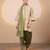 Gold and green embroidered chanderi kurta set