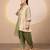 Gold and green embroidered chanderi kurta set
