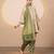 Gold and green embroidered chanderi kurta set