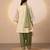 Gold and green embroidered chanderi kurta set