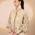 Gold and green embroidered chanderi kurta set