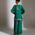 Emerald green embroidered crepe co ord set