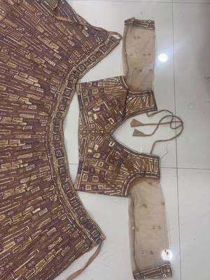 Dark Beige Color Embroidery,Sequins Work Butterfly Net Lehenga Choli 4