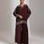 Brown embroidered crepe co ord set