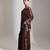Brown embroidered crepe co ord set