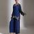 Blue embroidered crepe co ord set