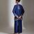 Blue embroidered crepe co ord set