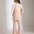 Peach embroidered crepe co ord set