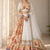 White Color Sequins,Foil Mirror,Zari Gotta Satin With Print Work Faux Georgette Lehenga Choli 