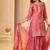 pink fandy silk   party  embroidery wear  sharara suit set