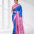 sky blue kantha stitch bangalore silk blend soft saree