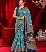 yashvi pure kalamkari kora saree hand embroidery