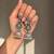 German silver bird motif mint long dome jhumka earrings