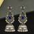 German silver bird motif multi long dome jhumka earrings