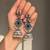 German silver bird motif multi long dome jhumka earrings
