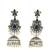 German silver bird motif multi long dome jhumka earrings