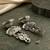 German silver crescent multi long dome jhumka earrings