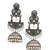German silver crescent multi long dome jhumka earrings