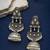 German silver crescent pink long dome jhumka earrings
