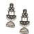 German silver crescent pink long dome jhumka earrings