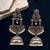 German silver crescent wine long dome jhumka earrings