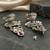 German silver crescent wine long dome jhumka earrings